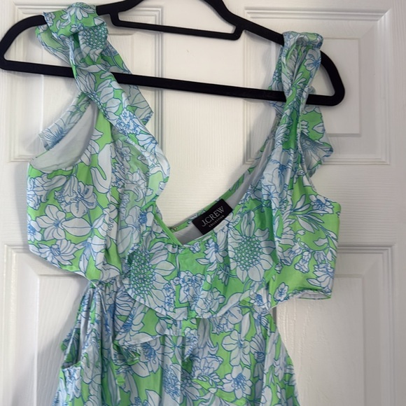 J. Crew Collection Floral Cutout Maxi Dress Size 10 - Picture 5 of 7